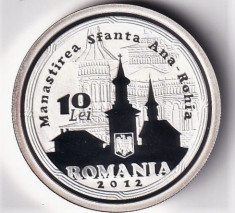 Romania 10 Lei 2012 (Nicolae Steinhardt) Argint 31.1g/999, Proof, KM-307 UNC !!! foto