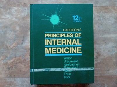 HARRISON`S PRINCIPLES OF INTERNAL MEDICINE by WILSON, BRAUNWALD, ISSELBACHER, PETERSDORF, MARTIN, FAUCI, ROOT , TWELFTH EDITION foto