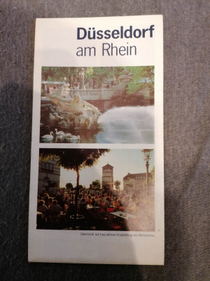 Germania - Pliant, Harta turistica Dusseldorf am Rhein 1992 foto