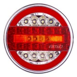 Lampa spate, stop LED combinata AMiO RCL-07-LR stanga/dreapta cu semnalizare dinamica, pozitii, stop, 10-30V DC, IP67, ECE E9 R10, 140x38 mm