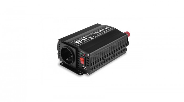 Volt Polska Car Inverter Convertor de tensiune de la 12V la 230V (amplificator de tensiune) 500/1000W