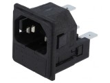 Conector Alimentare AC Soclu Tată 10A 250V