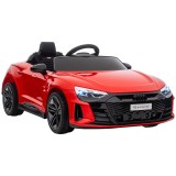 HOMCOM Masina electrica pentru copiii 37-60 luni Licenta Audi cu claxon si butoane muzicale, centuri de siguranta | Aosom Romania