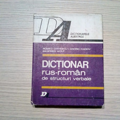 DICTIONAR RUS-ROMAN de Structuri Verbale - Romeo Chivescu - 1983, 459 p.