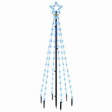 Cumpara ieftin Brad de Craciun, 108 LED-uri albastre, 180 cm, cu tarus,