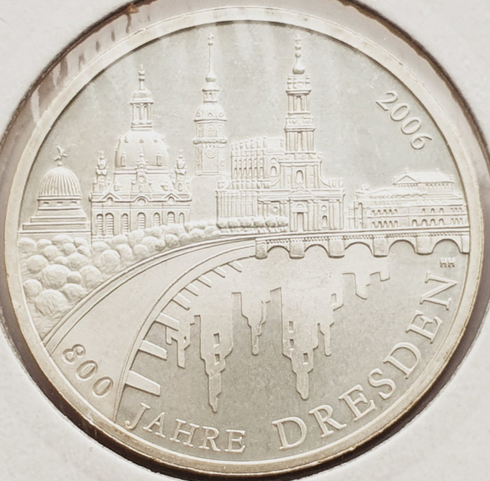 145 Germania 10 Euro 2006 800 Years of Dresden km 246 argint