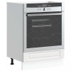 vidaXL Dulap cuptor Porto, lemn prelucrat alb, 60x46x81.5 cm, picioare reglabile
