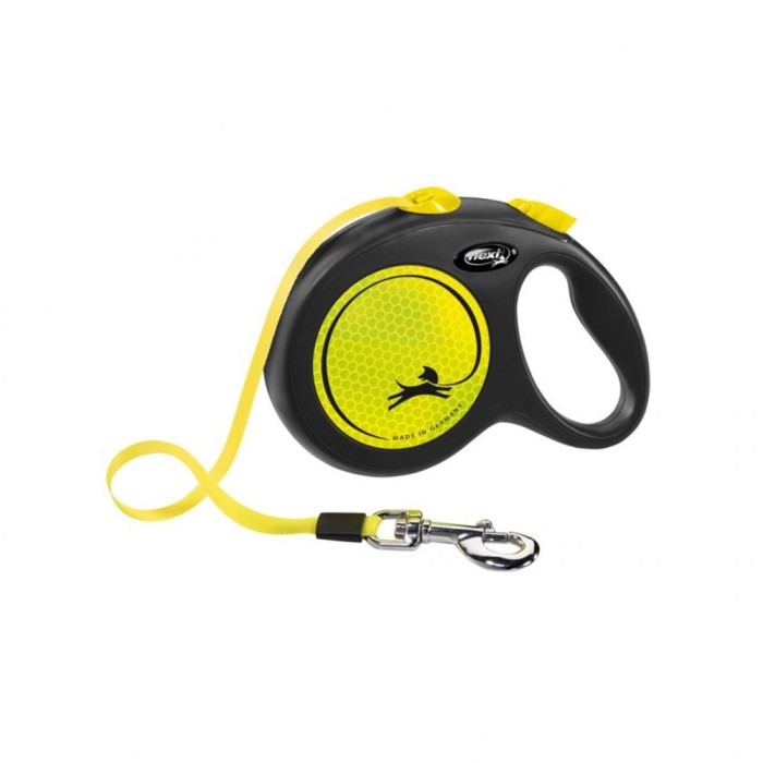 LESA PENTRU CAINI KERBL FLEXI CLASSIC CU BANDA L 5M 50KG NEON