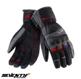 Manusi barbati pentru scuter - motocicleta Touring iarna Seventy model SD-T5 gri/rosu/albastru &ndash; WinterTex Gri/albastru/rosu XXXL (12 cm)