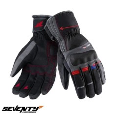 Manusi barbati pentru scuter - motocicleta Touring iarna Seventy model SD-T5 gri/rosu/albastru &ndash; WinterTex Gri/albastru/rosu XXXL (12 cm)