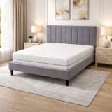 Saltea ortopedica Astral Standard Spring 160x200x25 cm, arcuri Bonell, husa detasabila tricot, hipoalergenica, fermitate tare