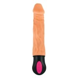 Vibratoare realiste - Natural Real Skin Penis Fierbinte Vibrator Realist cu Incalzire 18 cm Culoare Deschisa, Nasstoys