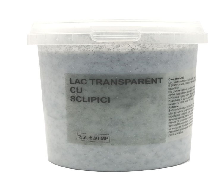 Lac Transparent Cu Sclipici Argintiu 2.5 Litri