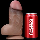 Cumpara ieftin Dildo Mega Dublu-Stratificat Nature Cock, Brun, 18 cm, Lovetoy