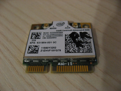 Placa wireless laptop HP EliteBook 2760p, Intel Advanced-N 6205, 631954-001 foto