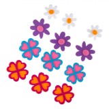 Set Accesorii Crafting, Model Flori, 12 Bucăți, Material P&acirc;slă, Multicolor, Oem