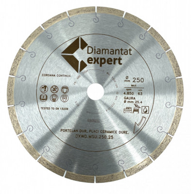 Disc DiamantatExpert pt. Portelan dur, Placi ceramice dure 250x25.4 (mm) Ultra Premium - DXWD.MSU.250.25 foto