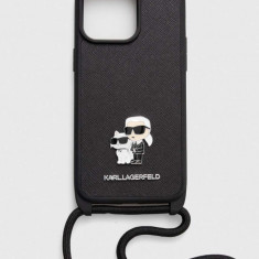 Karl Lagerfeld Husă pentru telefon iPhone 15 Pro Max 6.7" culoarea negru