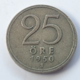 Suedia 25 &ouml;re 1950 argint, Europa