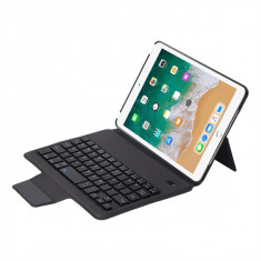 Husa carcasa stand pentru iPad Mini 4 / 5 bluetooth cu prindere magnetica din piele ecologica, negru foto