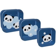 Set 3 cutii pentru alimente, design panda