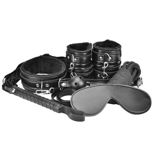 Catuse si legaturi - Loving Joy Set de Bondage pentru Incepatori Negru (8 Piese)