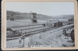 Fotografie tip CDV, Budapesta, Podul cu lanturi, inceput de secol XX