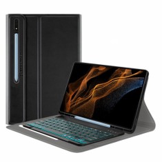 Husa cu Tastatura pentru Samsung Galaxy Tab S8 Ultra - Techsuit CozyTab Case - Black