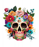 Cumpara ieftin Sticker decorativ, Sugar Skull, Multicolor, 64 cm, 1201STK-2