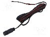 Cablu alimentare DC, cabluri, DC 5,5/2,1 soclu, negru, 2m, SUNNY - ECJ20F2155STST