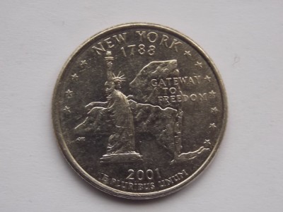 QUARTER DOLLAR 2001 USA-COMEMORATIV-NEW YORK foto