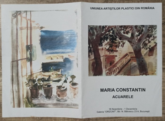 Pliant expozitie Maria Constantin
