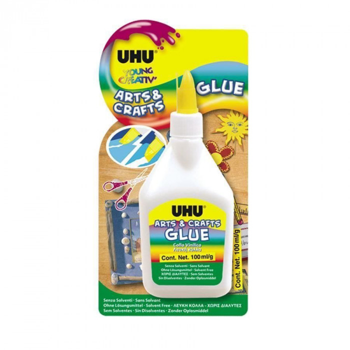 Adeziv universal fără solvent UHU Arts&amp;Crafts Glue, 100ml