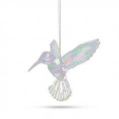 Ornament de Crăciun, pasăre colibri acrilică, 95 x 100 x 65 mm