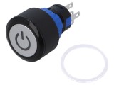 Comutator ONPOW LAS1-APY-11ZT/W/12V/P 2 Poziții SPDT 0,5A 220VAC ON-ON apăsare