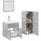 vidaXL Set mobilier de baie, 3 piese, gri beton, lemn compozit 3324870