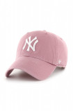 47brand șapcă MLB New York Yankees culoarea roz, cu imprimeu B-NLRGW17GWS-QC, 47 Brand