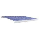 Cumpara ieftin Copertina motorizata tip caseta, albastru si alb, 400 x 300 cm