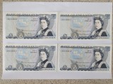 Anglia 5 Pounds 1971-8 Bucati Noi Serii Concomitente,Rare