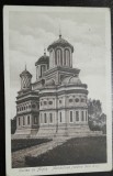 Carte postala, vedere de la est a Manastirii Curtea de Arges, perioada interbelica
