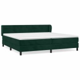 Cumpara ieftin Pat box spring cu saltea, verde inchis, 200x200 cm, catifea