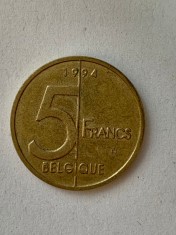 Moneda 5 FRANCI - 5 francs - B plin - Belgia - 1994 - KM 189 (132)