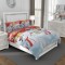 Lenjerie de pat pentru o persoana cu 2 huse de perna dreptunghiulara, Happy Snowman, bumbac ranforce, gramaj tesatura 120 g/mp, multicolor, 4 piese