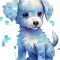 Sticker decorativ, Minecraft, Albastru, 1376STK-9