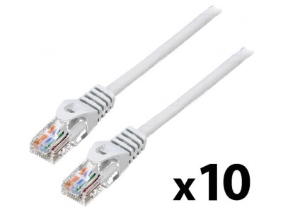 Patch cord UTP 6 gri 3m 10 buc foto