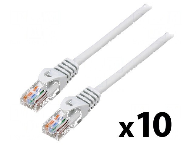 Patch cord UTP 6 gri 3m 10 buc