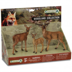 Set 3 figurine Animale din padure Collecta, plastic, 23 x 18 cm, 3 ani+