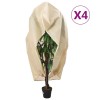Huse de plante din fleece cu fermoar 4 buc. 70 g/m&sup2; 1x1,55 m