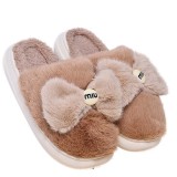 Cumpara ieftin Papuci de casa cu blana moale si funda eleganta pentru femei - Caldurosi, Confortabili si Antiderapanti, Maro, 38-39