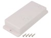 Carcasa universala TAKACHI TWF7-3-13W ABS alba IP40 cu lame de fixare 65.5x130x25.5mm
